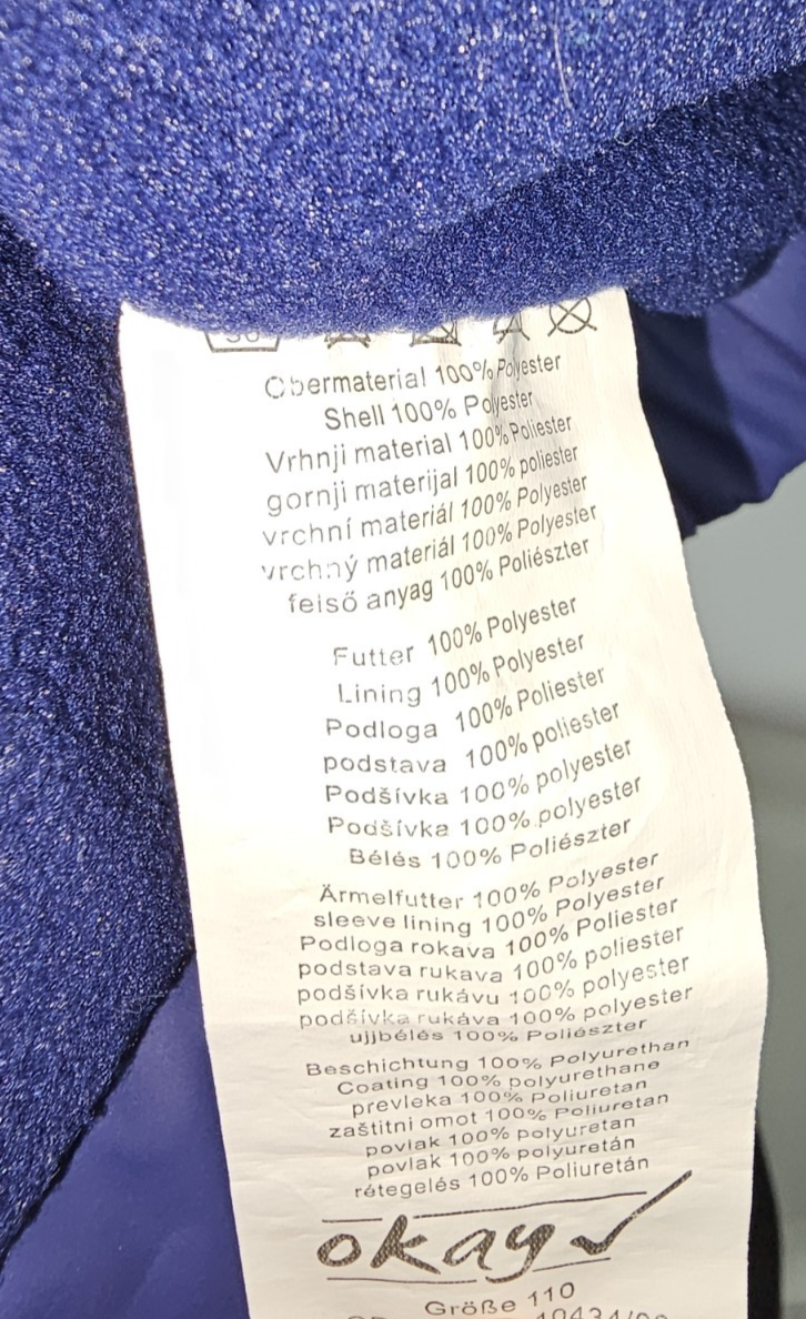 EK7834 Jungen Regenjacke von Kik, blau-rot, Gr.1103