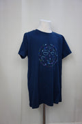 EK0347 Damen T-Shirt von Bidi Badu, dunkelblau mit Aufdruck, Gr. S0