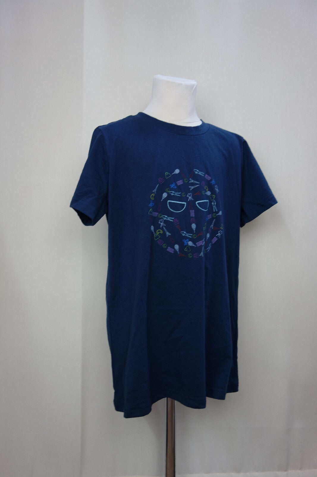 EK0347 Damen T-Shirt von Bidi Badu, dunkelblau mit Aufdruck, Gr. S0