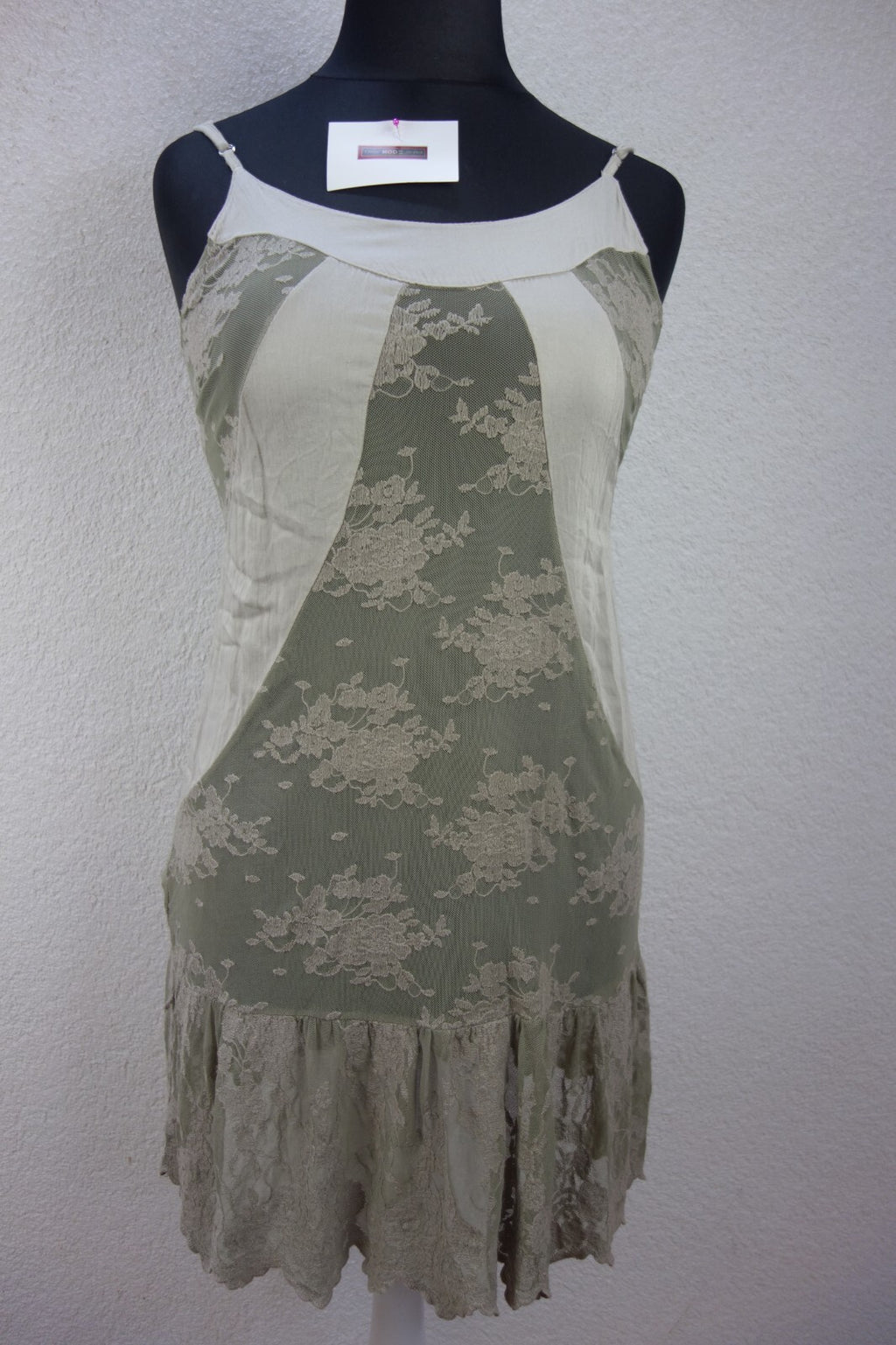 EK1823 Damen Kleid von Re-Fashion&Style, grau-grün, Gr.S0