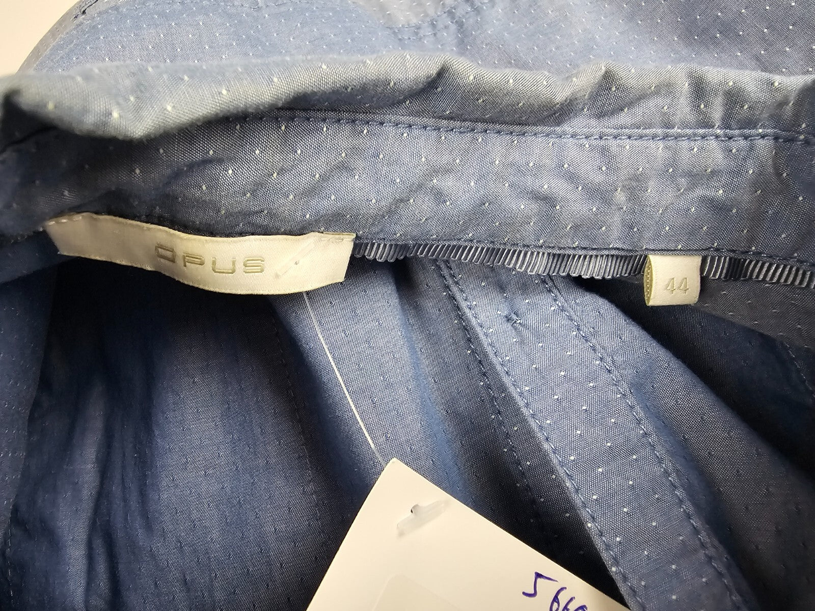EK5660 Damen Bluse von Opus, blau, weiße Punkte, Gr. 446