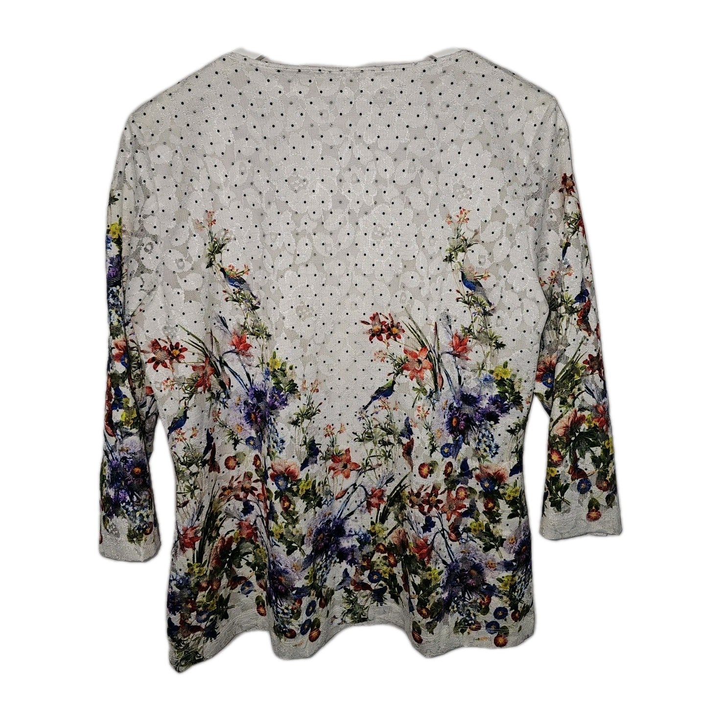 EK10270 Damen Shirt von Lavelle, weiß mit Blumenmuster, Gr.403