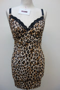 EK3614 Damen Kleid von H&M, Leoprint, Gr. M0