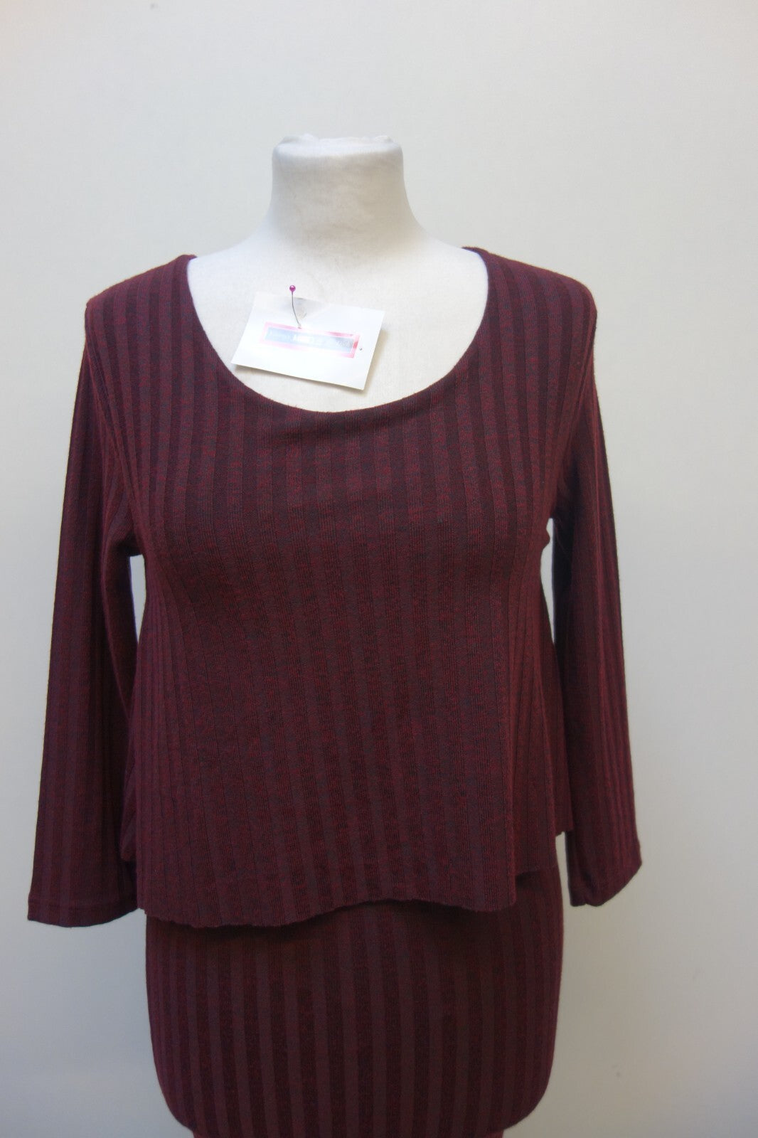 EK3546 Damen Kleid von Stradivarius, dunkelrot, Gr. S1