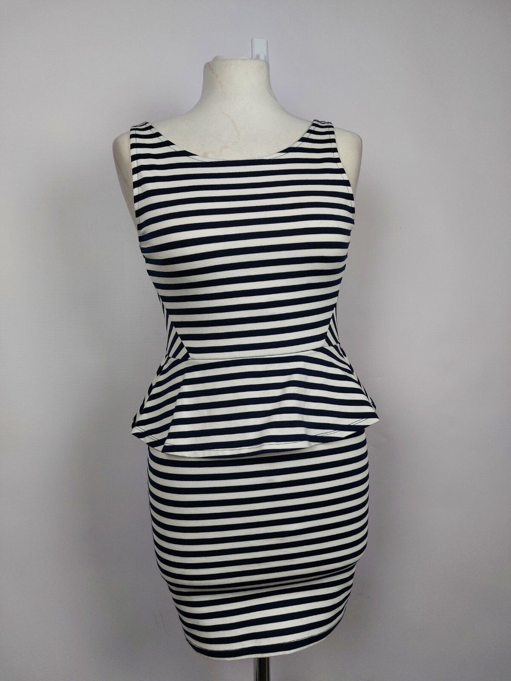 EK2620 Damen Kleid, weiß-dunkelblau, Gr.36 (nach Größentabelle)0
