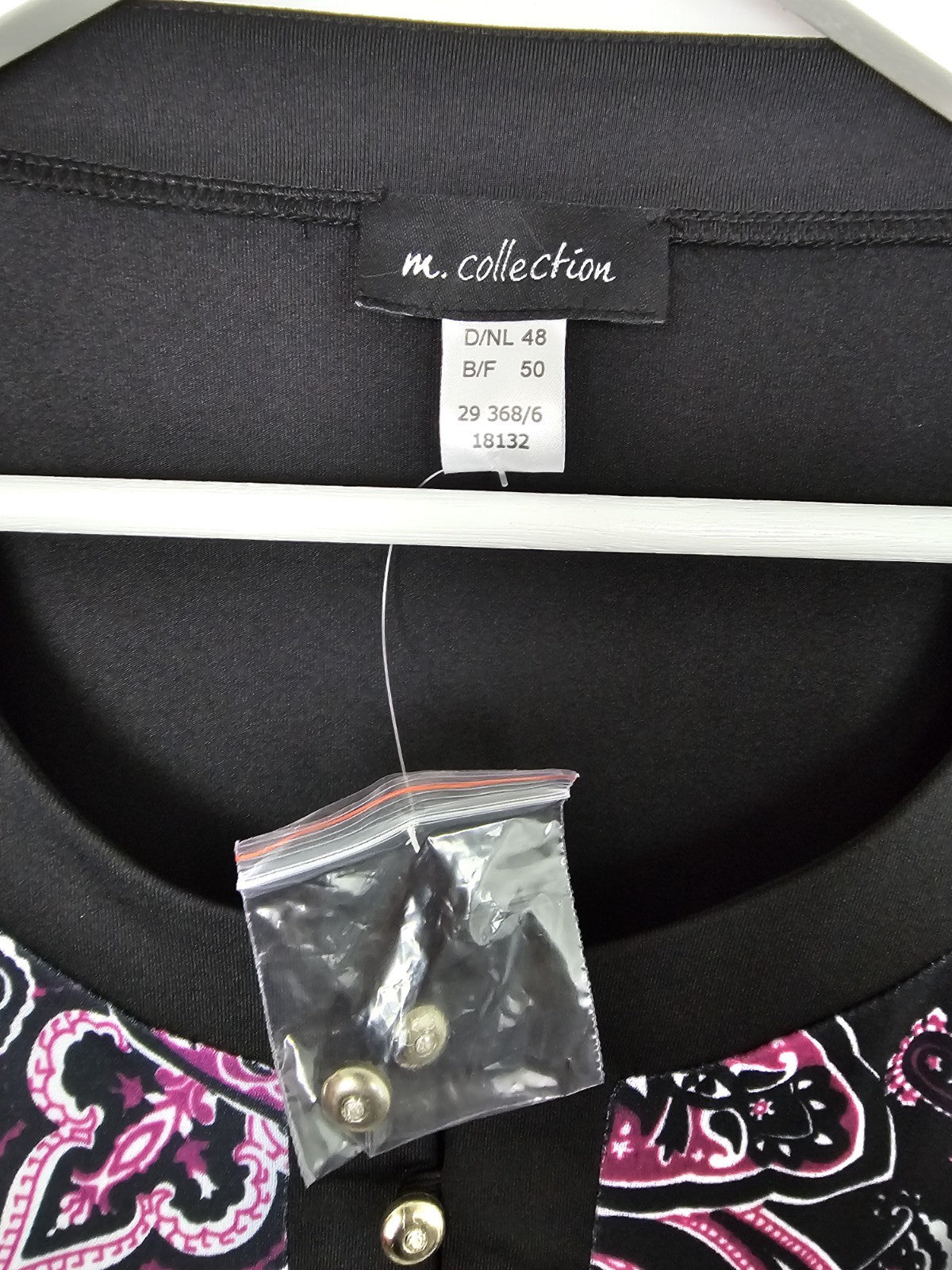 Eak9195 Damwn Bluse von M.collection, Schwarz, Gr. 482