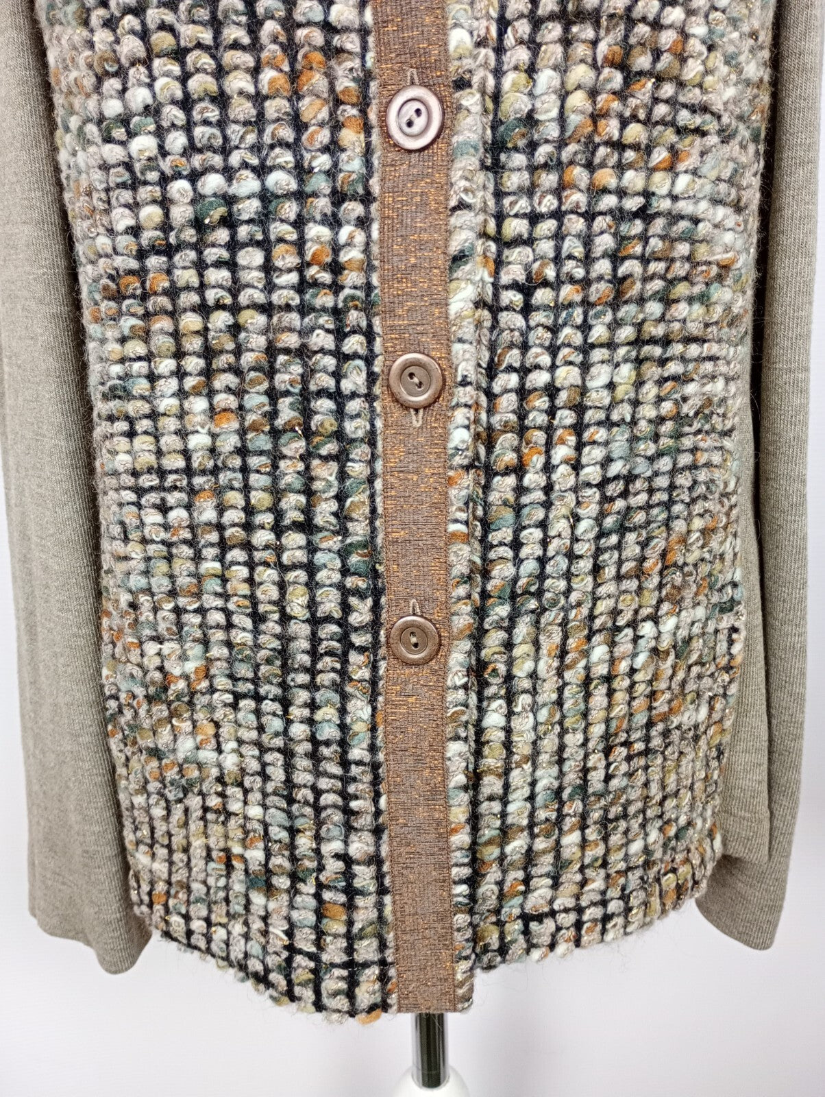 EK5291 Beige Strickjacke von Sommermann für Damen, Gr. 422