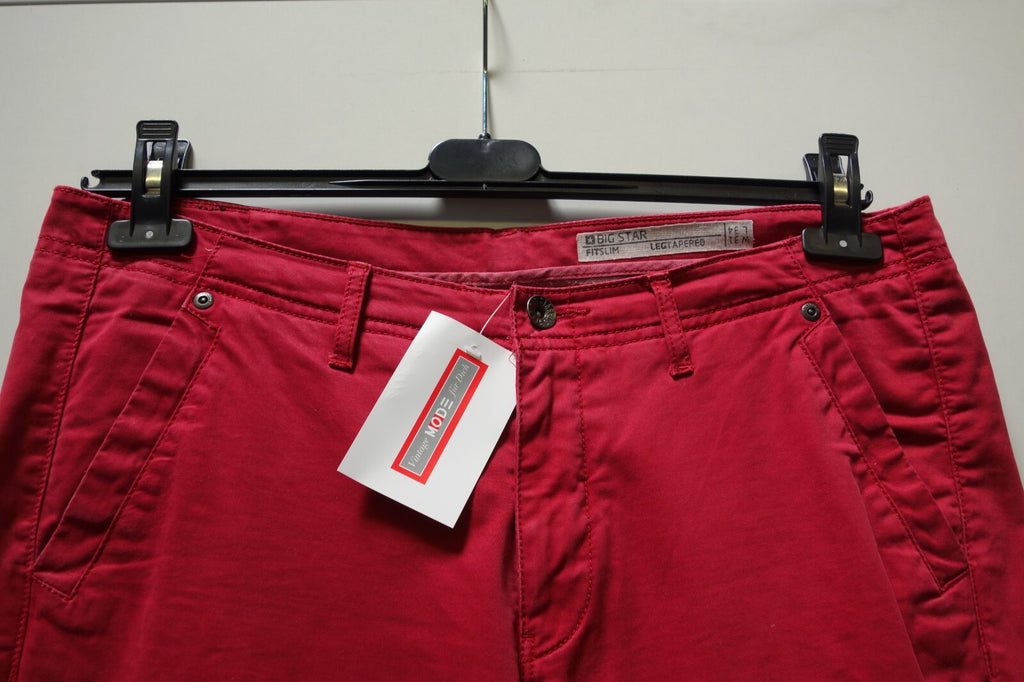 EK1178 Herren Hose von Big Star, rot, W31 L341