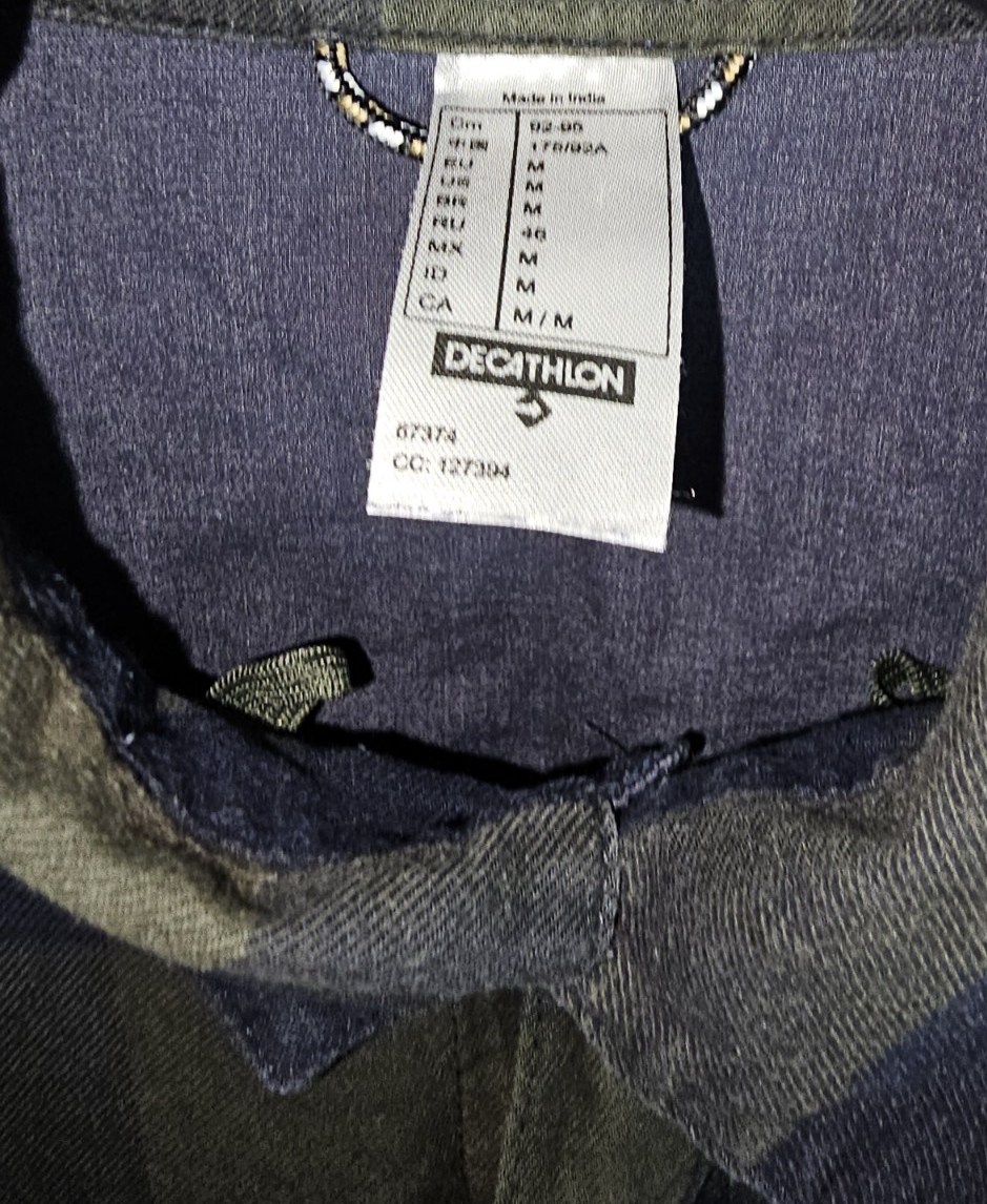 EK7983 Herren Hemd von Decathlon, blau-grün, Gr.M2
