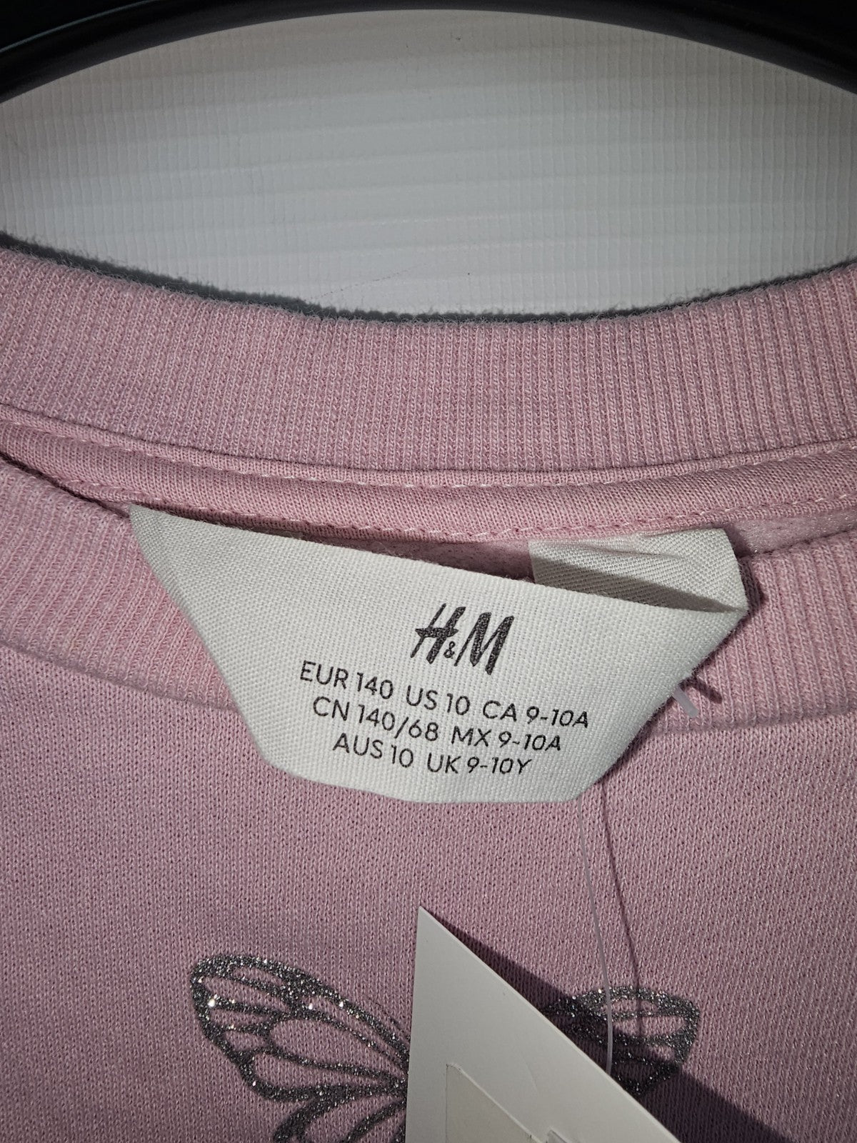 EK7874 Mädchen Pullover von H&M,  Rosa, Gr. 1402