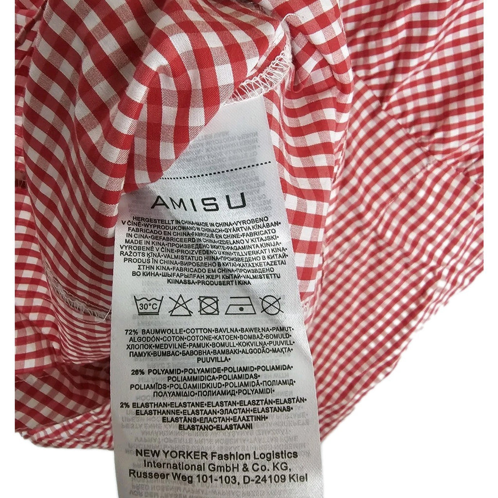 EK10558 Damen Trachtenbluse von Amisu, Rot/Weiß,  Gr. M3