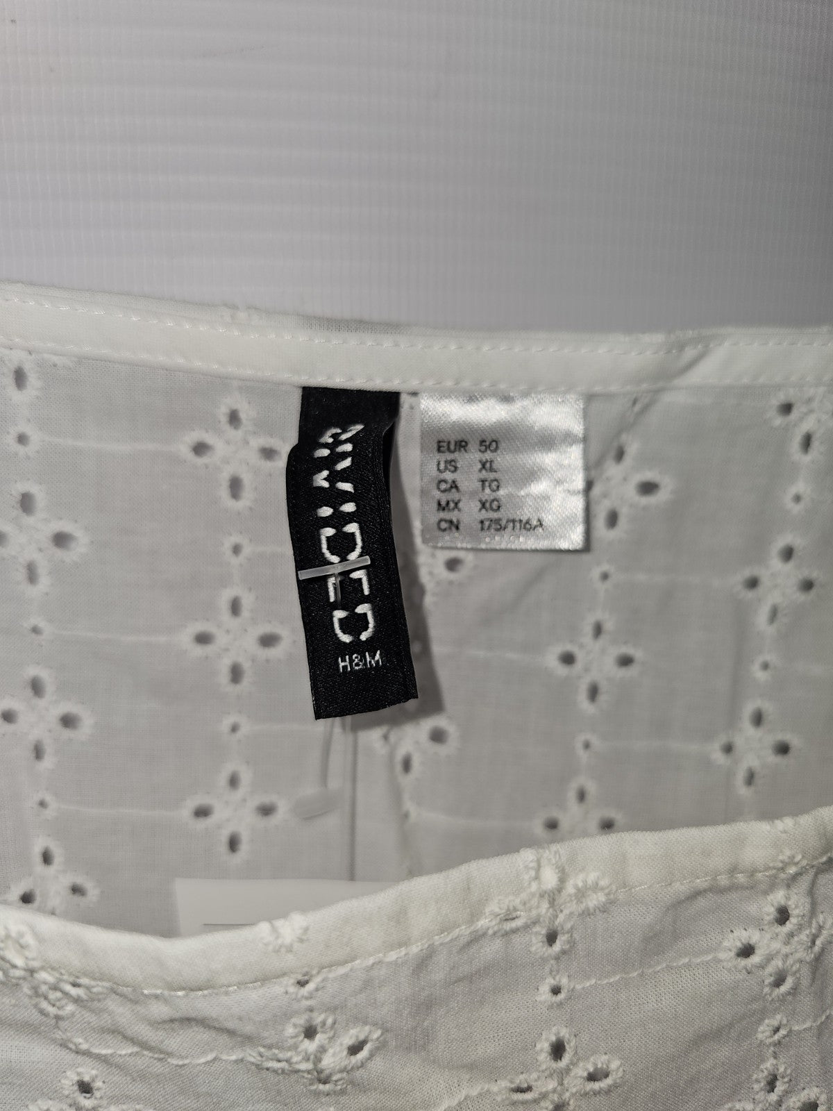 EK9044 Damen Trägershirt von H&M, Weiß, Gr. 502