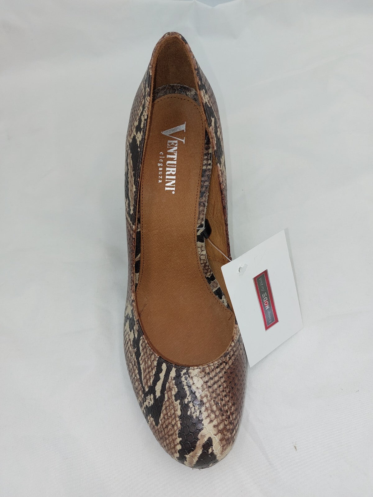 ES0280 Damen Highheels von Venturini, Schlangenmuster, Gr. 403