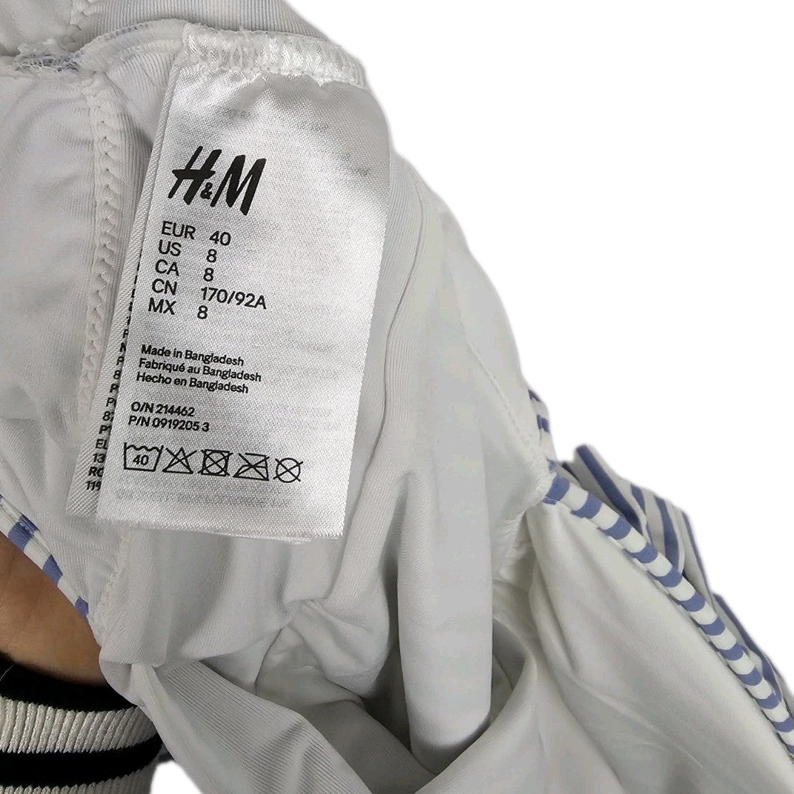 EK10530 Damen Badeanzug von H&M, Blau/Weiß, Gr. 402