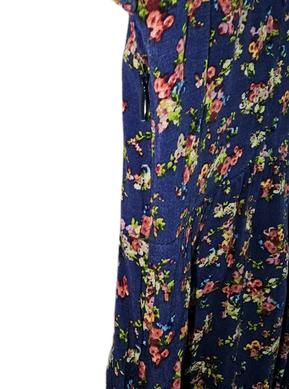 EK10470 Damen Kleid von Promod, blau mit Blumenmuster, Gr.M5