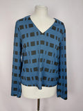 EK2894 Damen Bluse von DKNY, blau/schwarz, Gr. M0