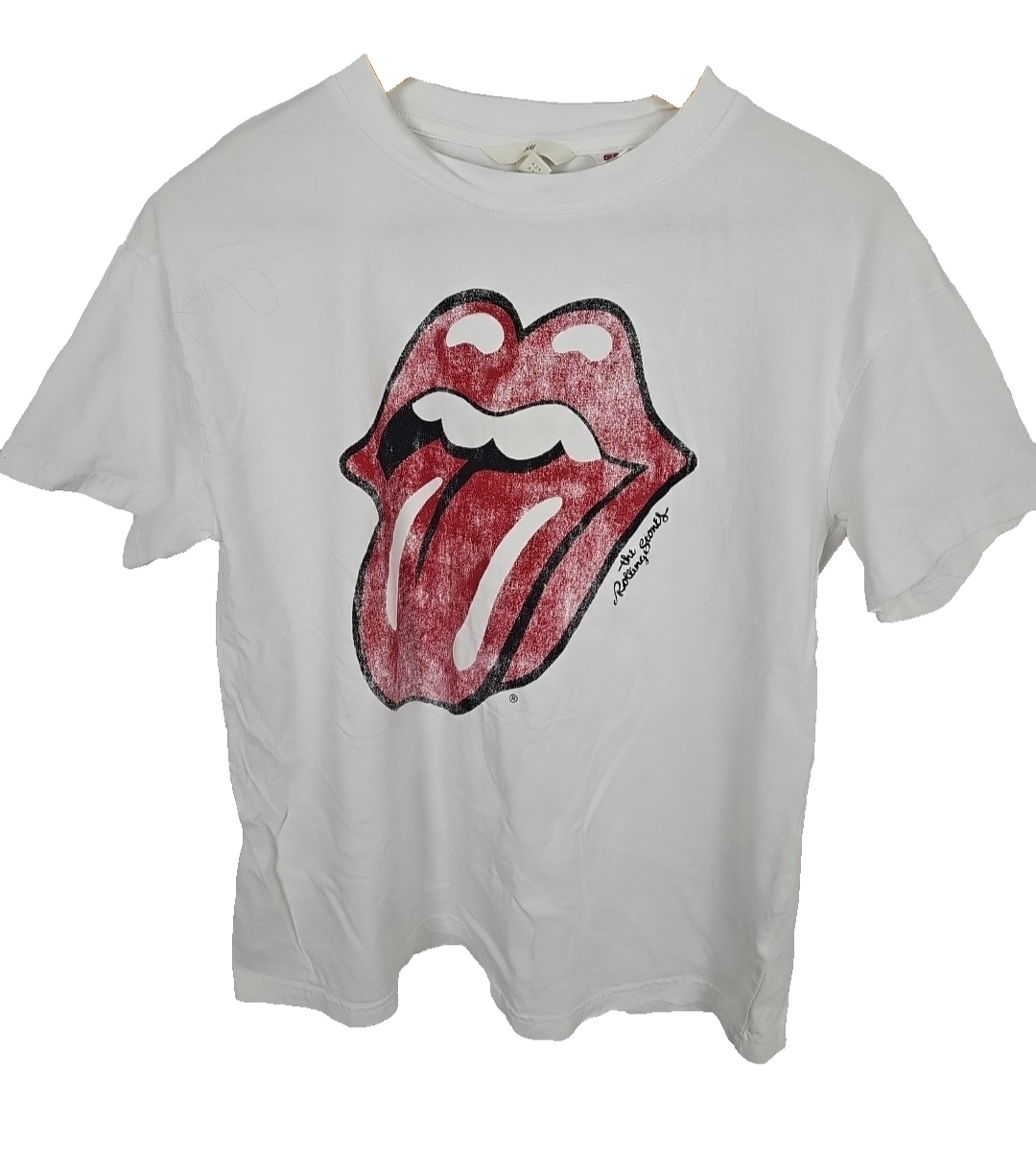 EK8302 Damen Tshirt H&M Weiß Mit Design0