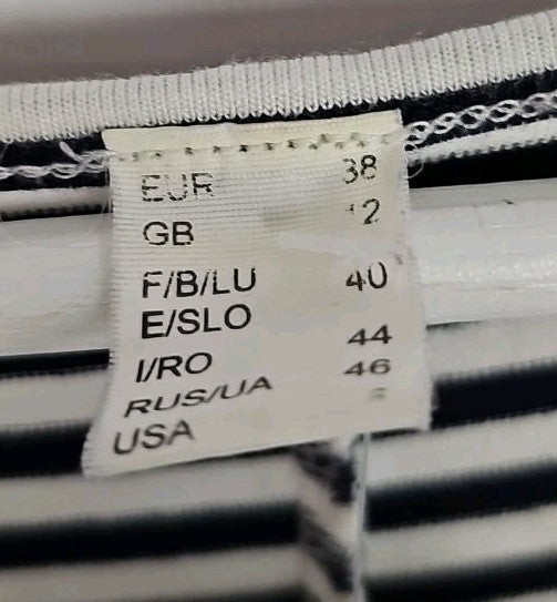 EK9702 Damen T-Shirt Gr.38 Weiß Gestreift1