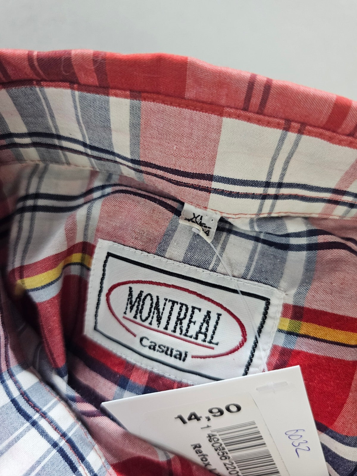 EK6032 Herren Hemd von Montreal, rot, Kariert, Gr.XL(43/44)5