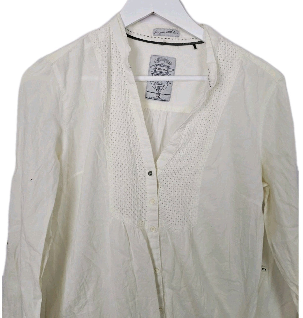 EK8715 Damen Bluse von S.Oliver,  Weiß, Gr. 421
