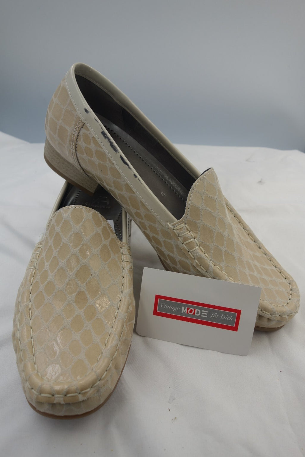 ES0319 Damen Halbschuhe von VA Milano, beige, Gr. 60