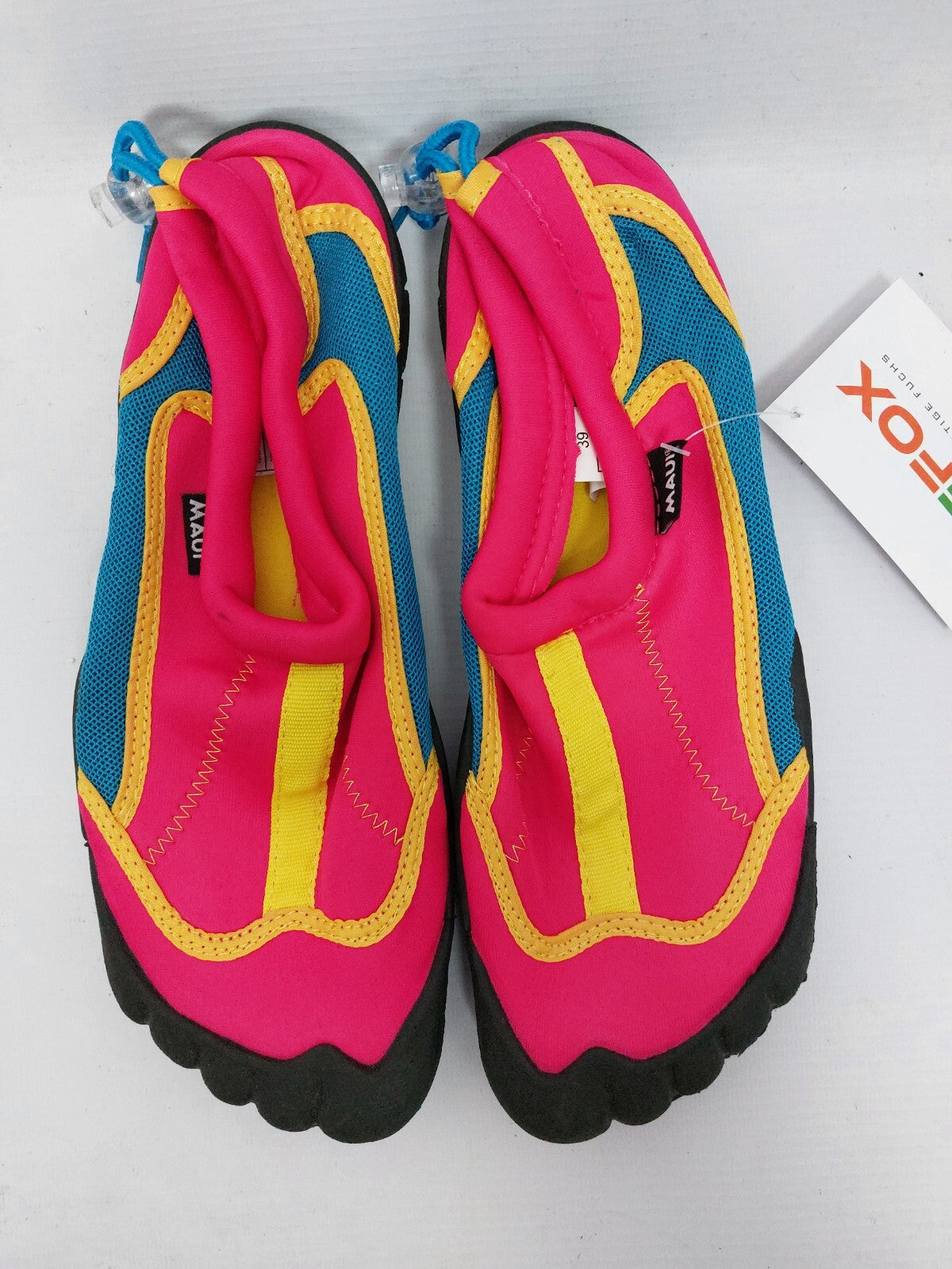 ES0677 Barfuß Badeschuhe von Maui, pink, blau, gelb, Gr. 391