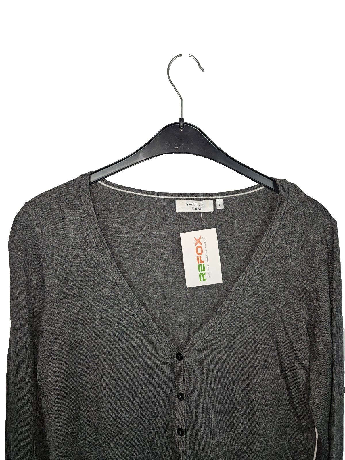 EK8182 Damen Strickjacke von Yessica, Grau, Gr. L1