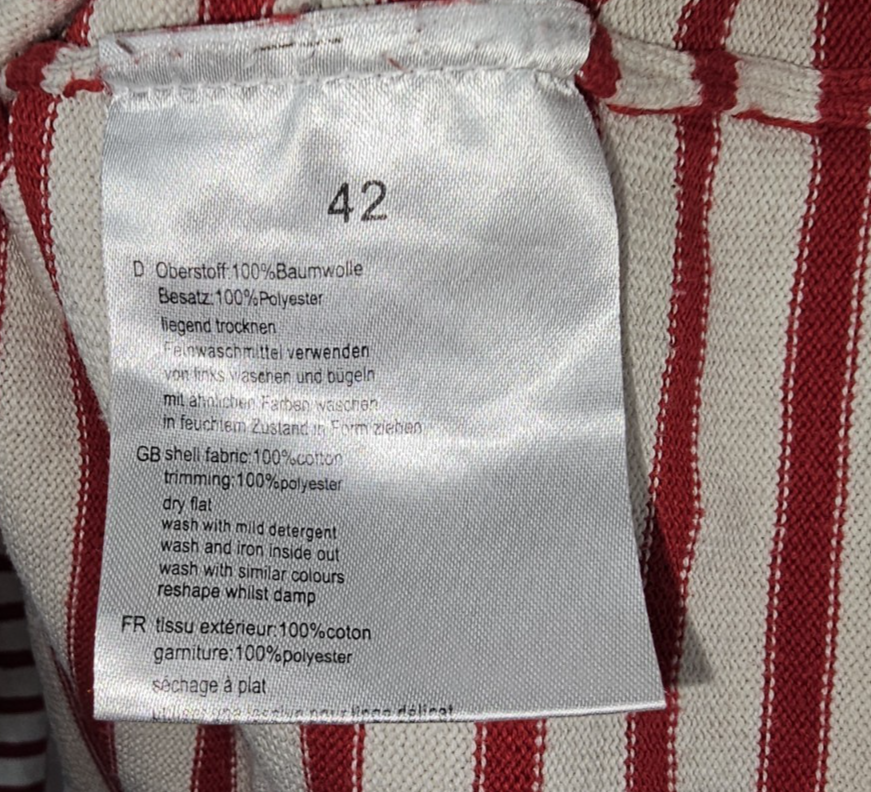 EK7617 Damen Pullover von Fiora Blue, beige-rot, Gr.424