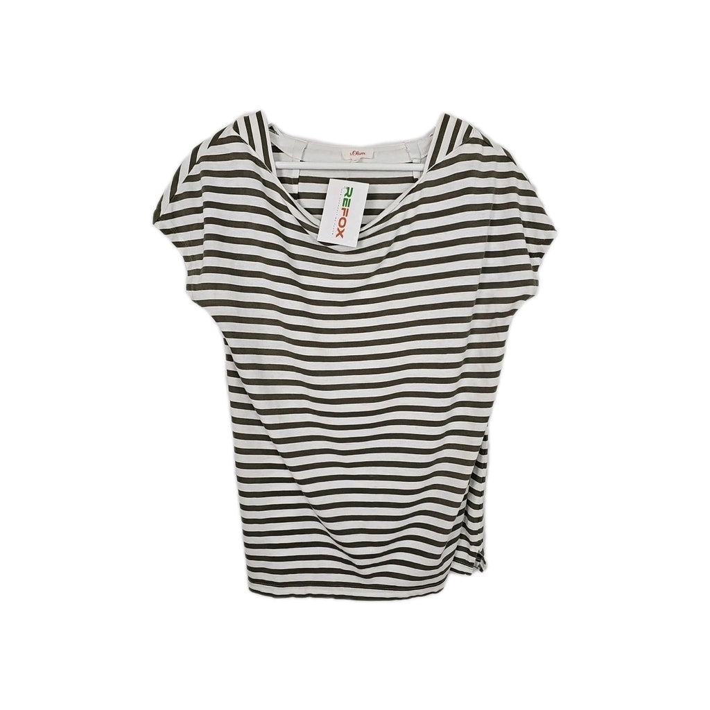 EK9802 Damen T-Shirt S.Oliver Gr.36 Weiß Gestreift0