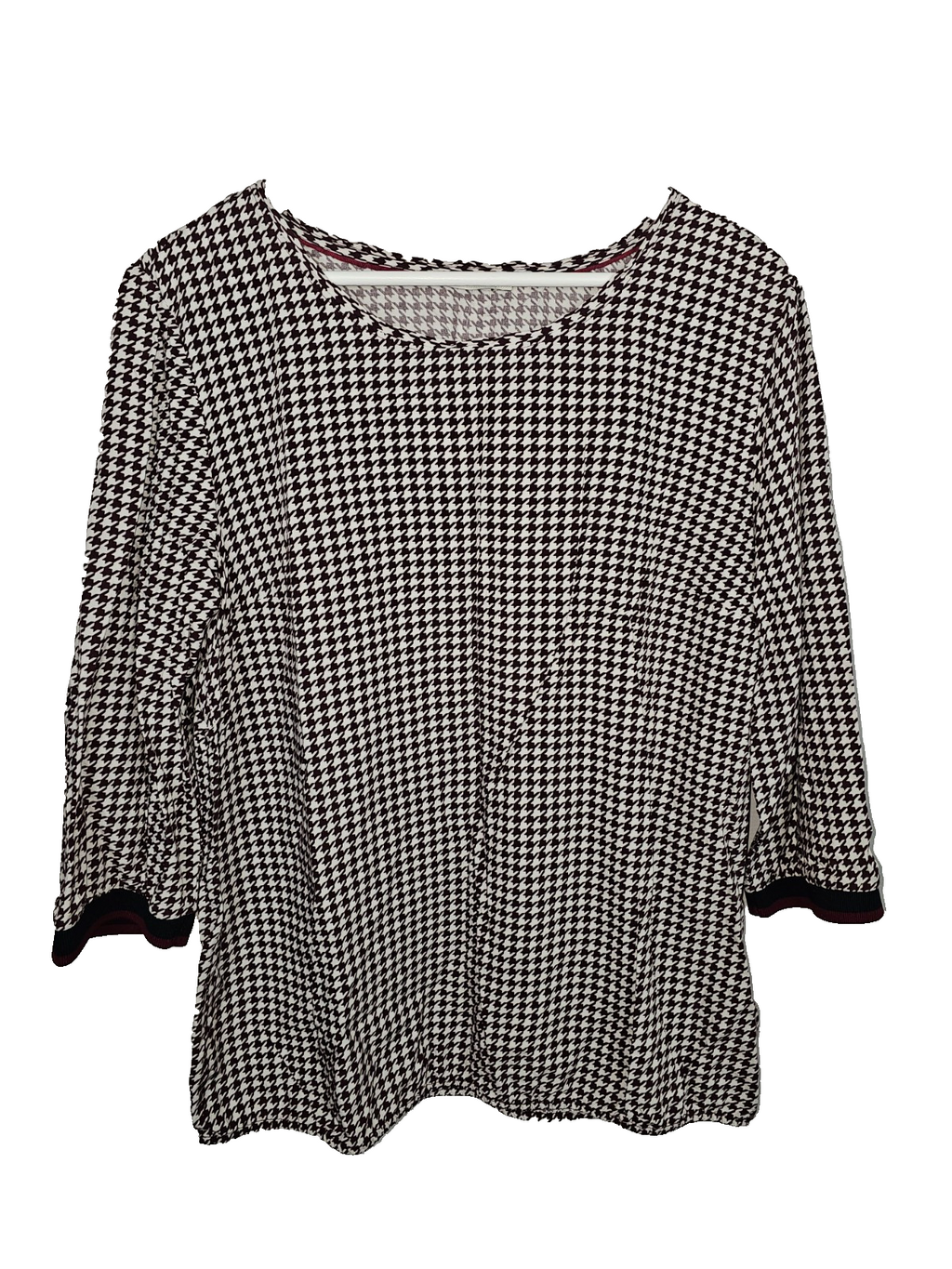 EK7378 Damen Bluse von Cecil, Weinrot/Weiß, Gr.L0