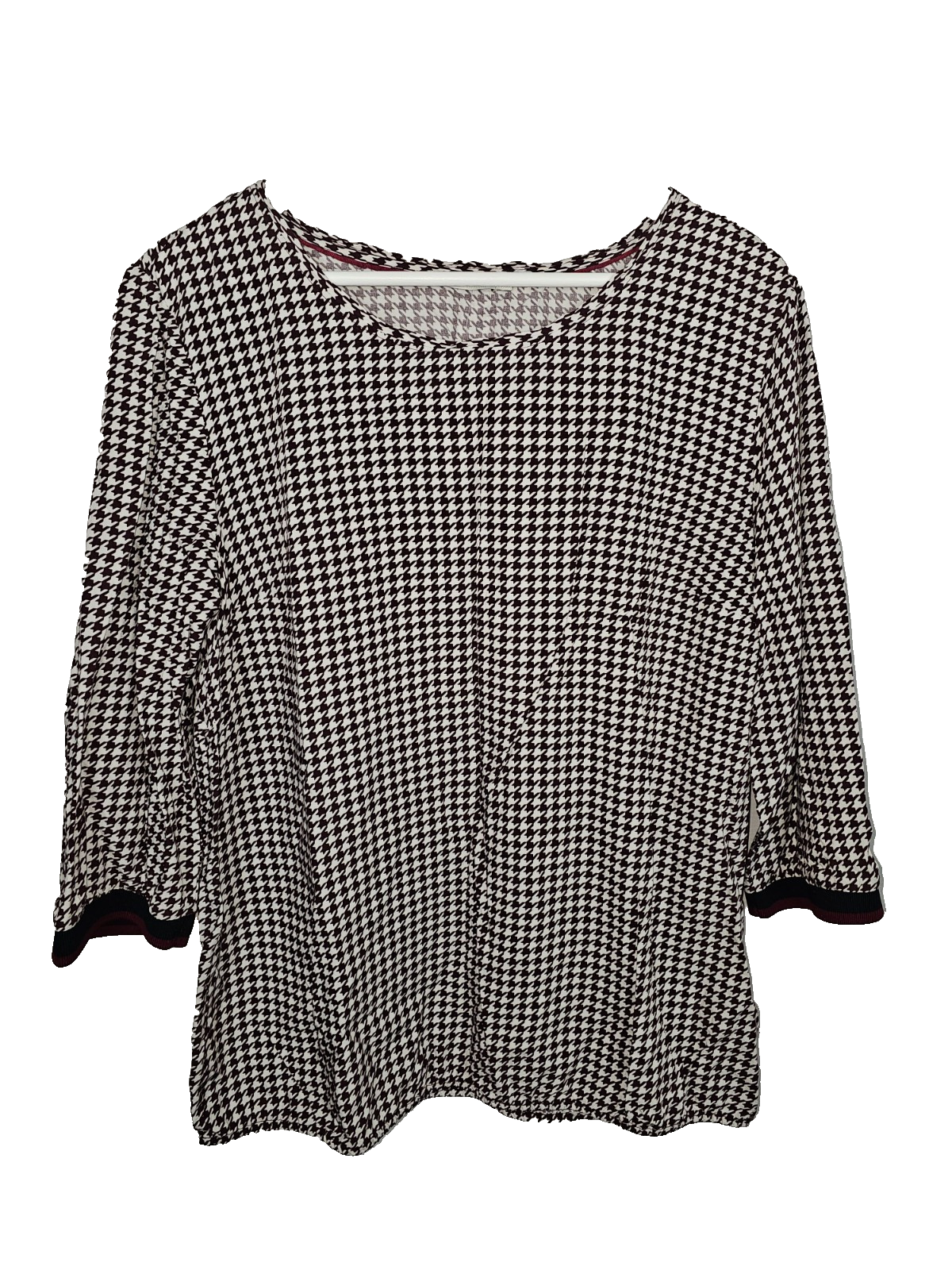 EK7378 Damen Bluse von Cecil, Weinrot/Weiß, Gr.L0
