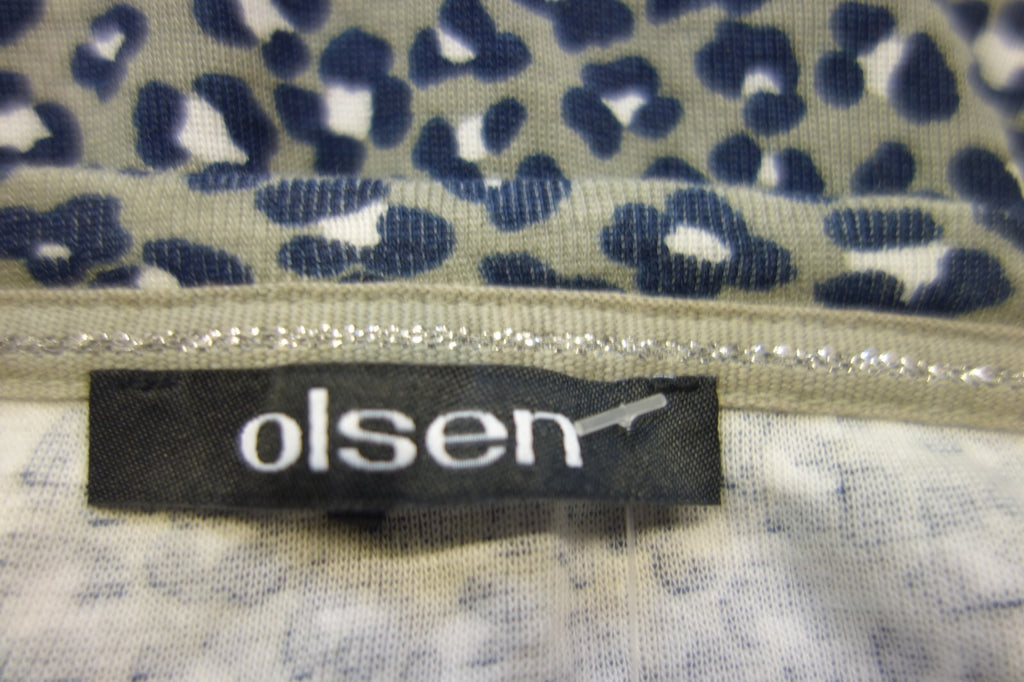 EK2655 Damen Oberteil von Olsen Größe 40 grün, weiß, schwarz gemustert4