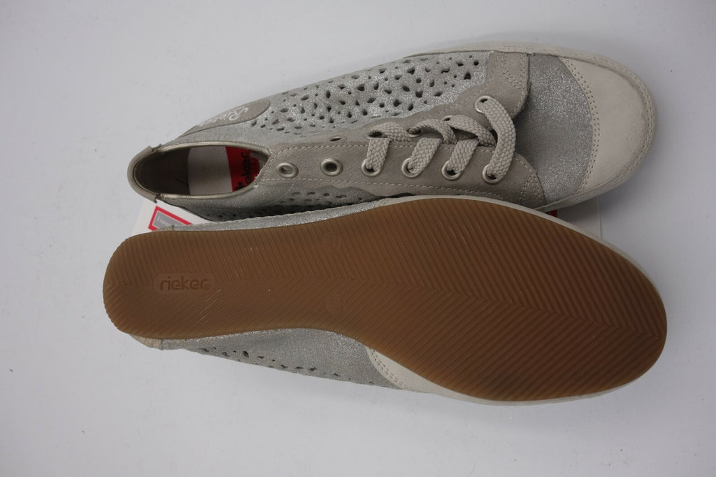 ES0269 Damen Sneaker von Rieker, silbergrau, 375