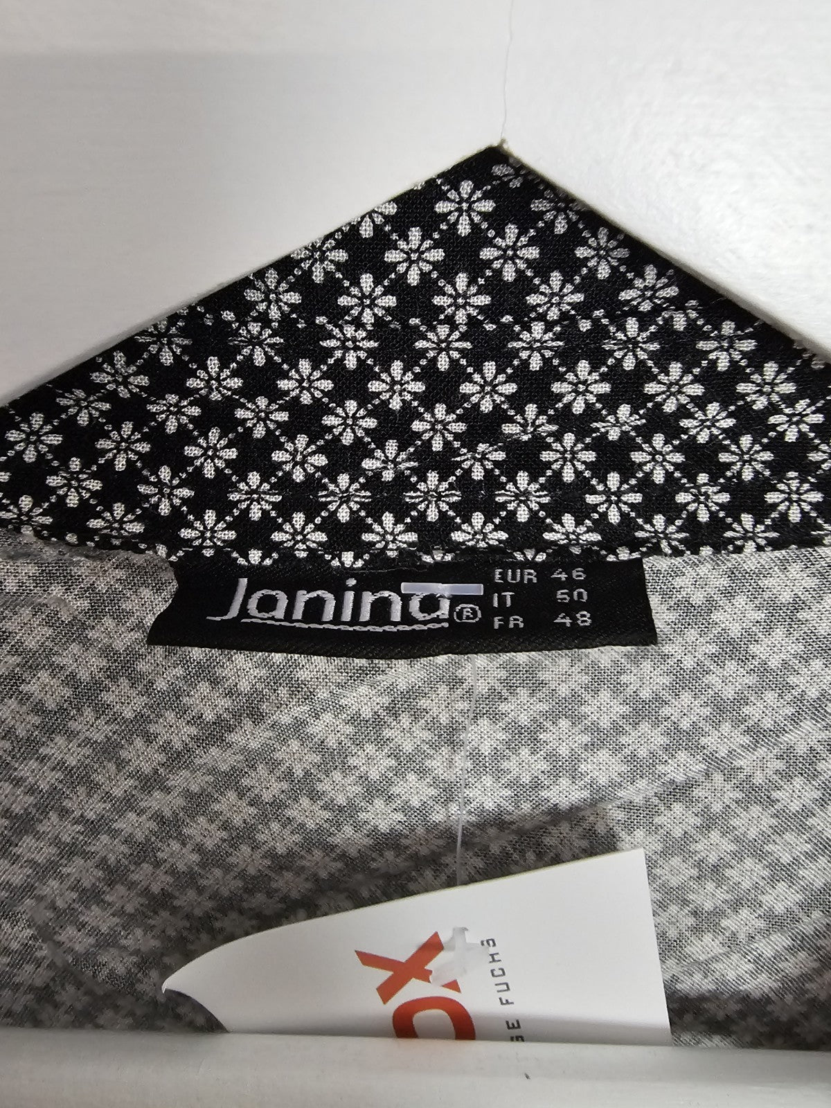 EK9253 Damen Bluse von Janina, Schwarz/Weiß, Gr. 462