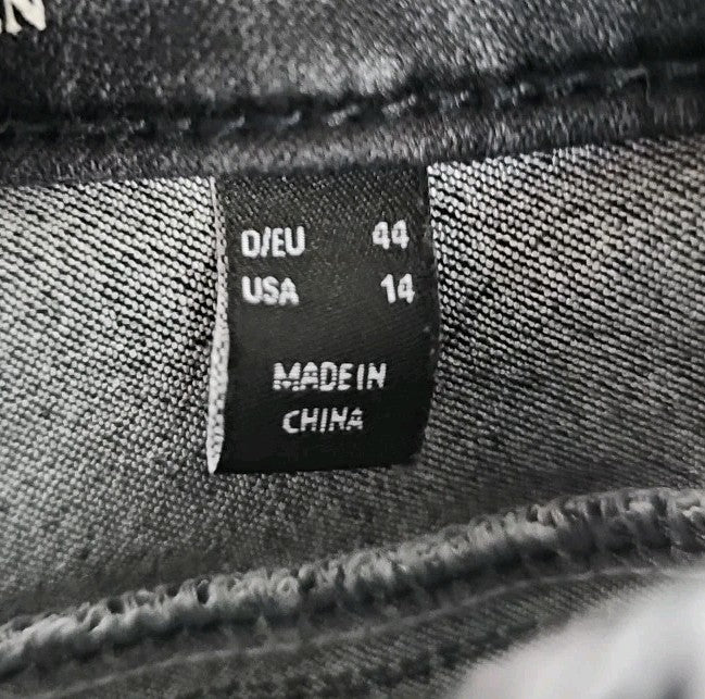 EK3145 Damen Hose Mary Wide Gr.44 Schwarz Taile 42cm Höhe 103cm2