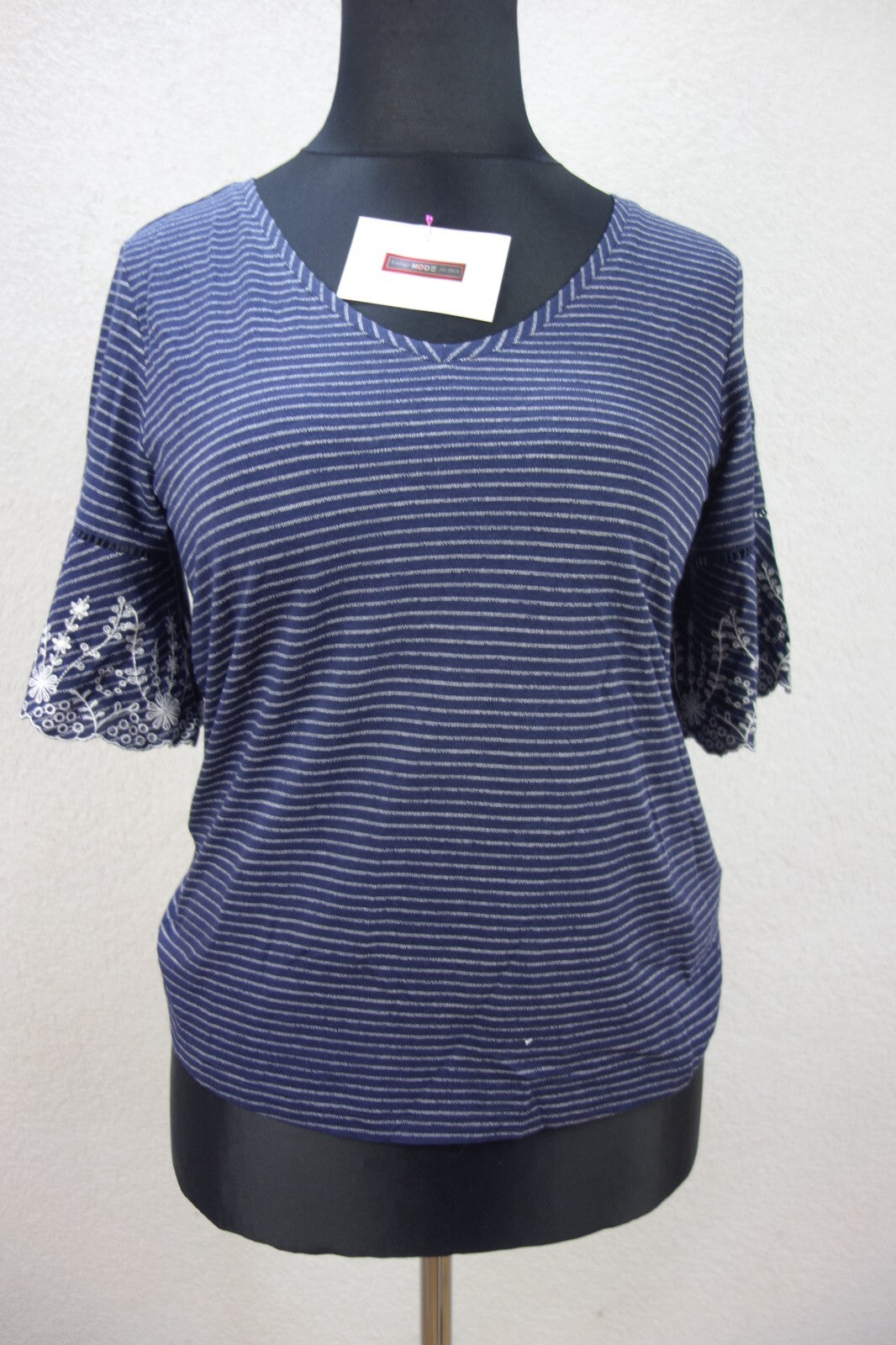 EK3384 Damen T-Shirt von s.Oliver, blau/weiß, Gr. 380