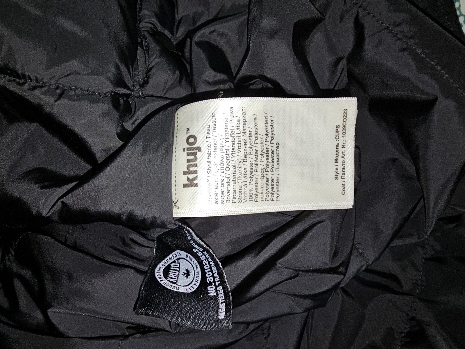 EK9394 Damen Winterjacke von KHUJOGENUINE, Schwarz, Gr. M7