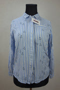 EK3756 Damen Bluse von Street One, weiß/blau gestreift, Gr. 360