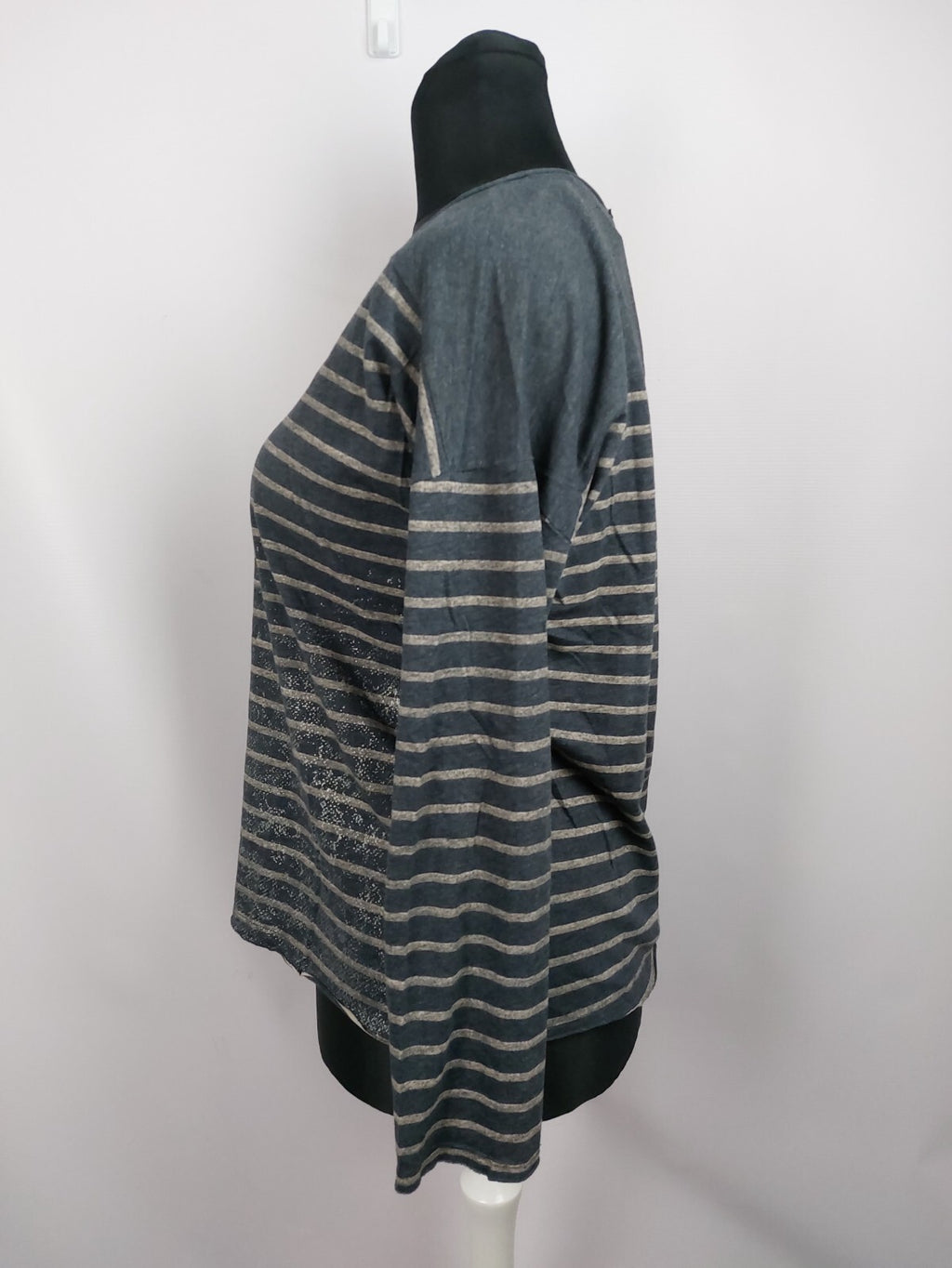 EK4440 Damen Langarmshirt von edc, grau, gestreift, Gr. L1