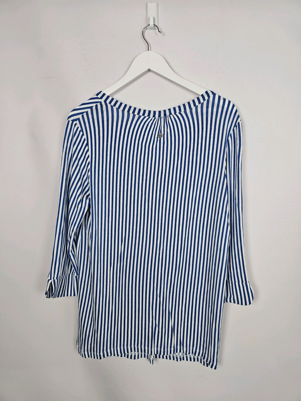 EK8227 Damen Bluse von Tom Tailor Polo Team, Blau/Weiß, Gr. 405