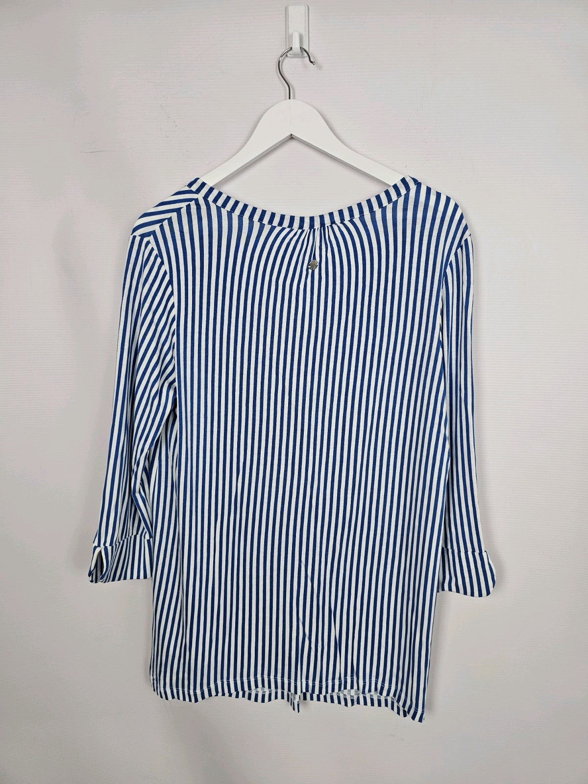 EK8227 Damen Bluse von Tom Tailor Polo Team, Blau/Weiß, Gr. 405