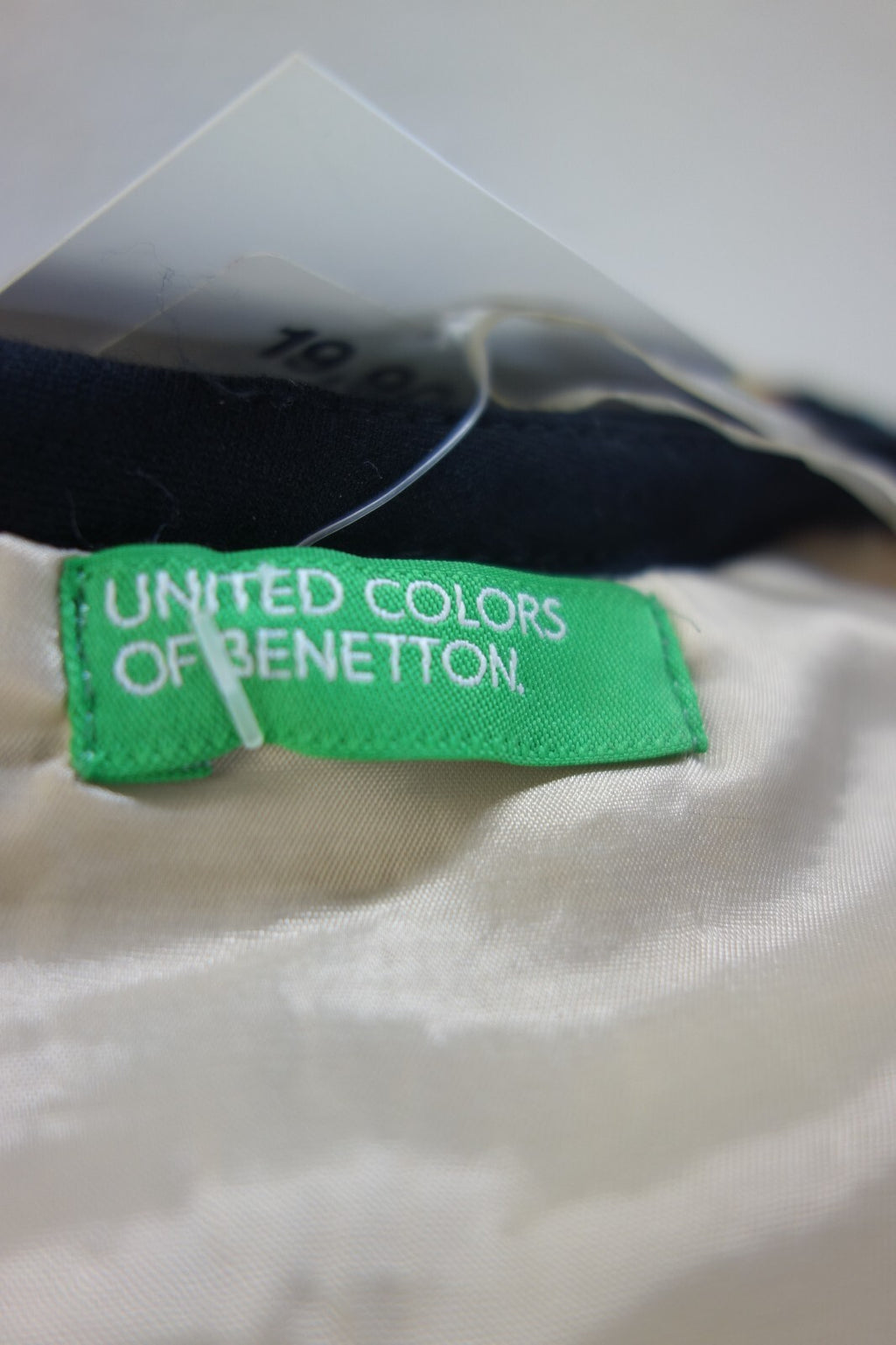 EK4189 Damen Kleid von United Colors of Benetton, schwarz mit Blumen, Gr. L4