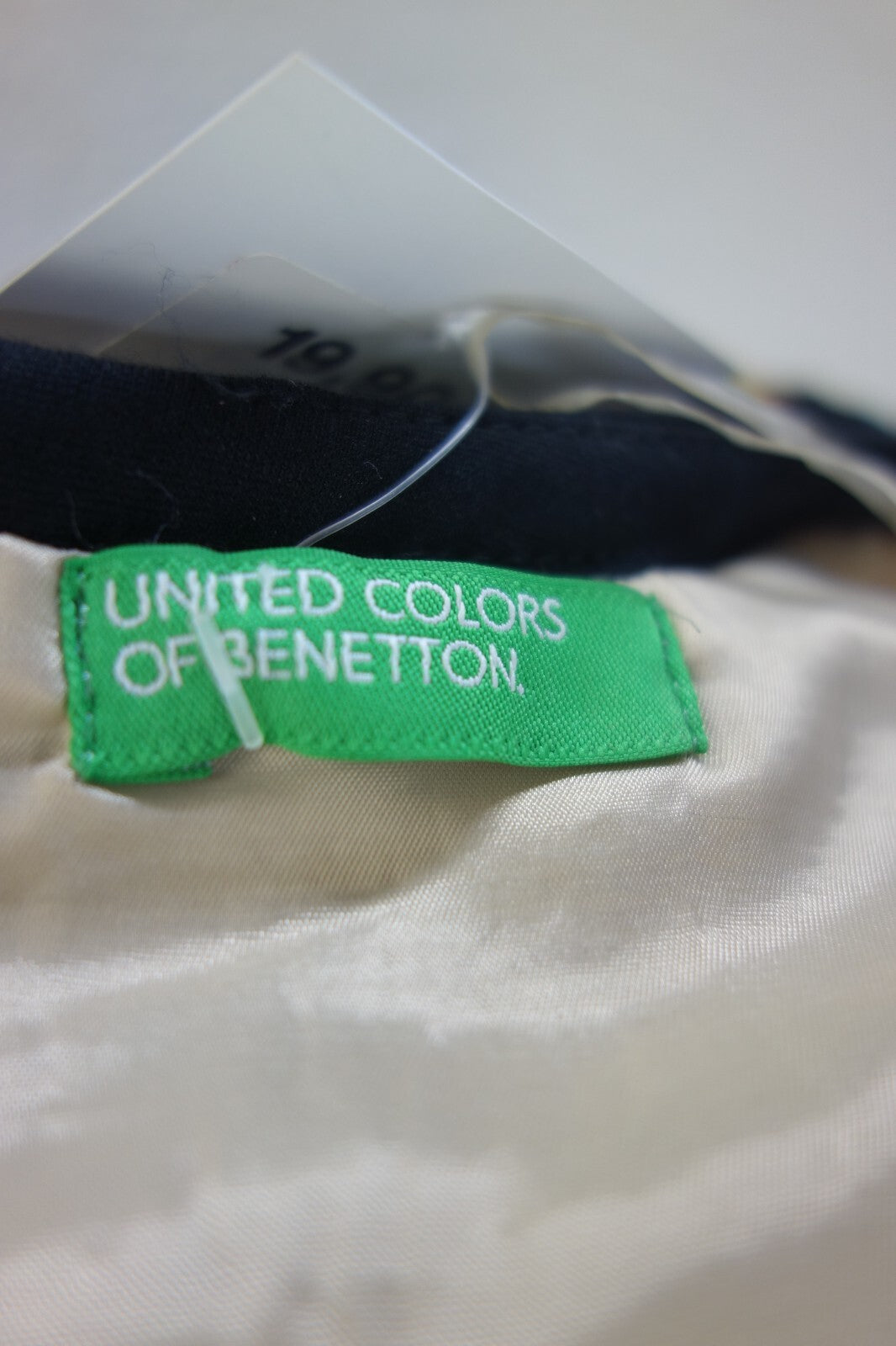 EK4189 Damen Kleid von United Colors of Benetton, schwarz mit Blumen, Gr. L4
