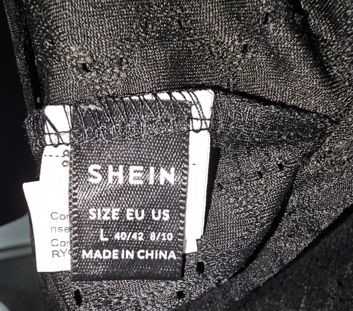 EK8390 Damen Bluse von Shein, Schwarz, Gr. L3