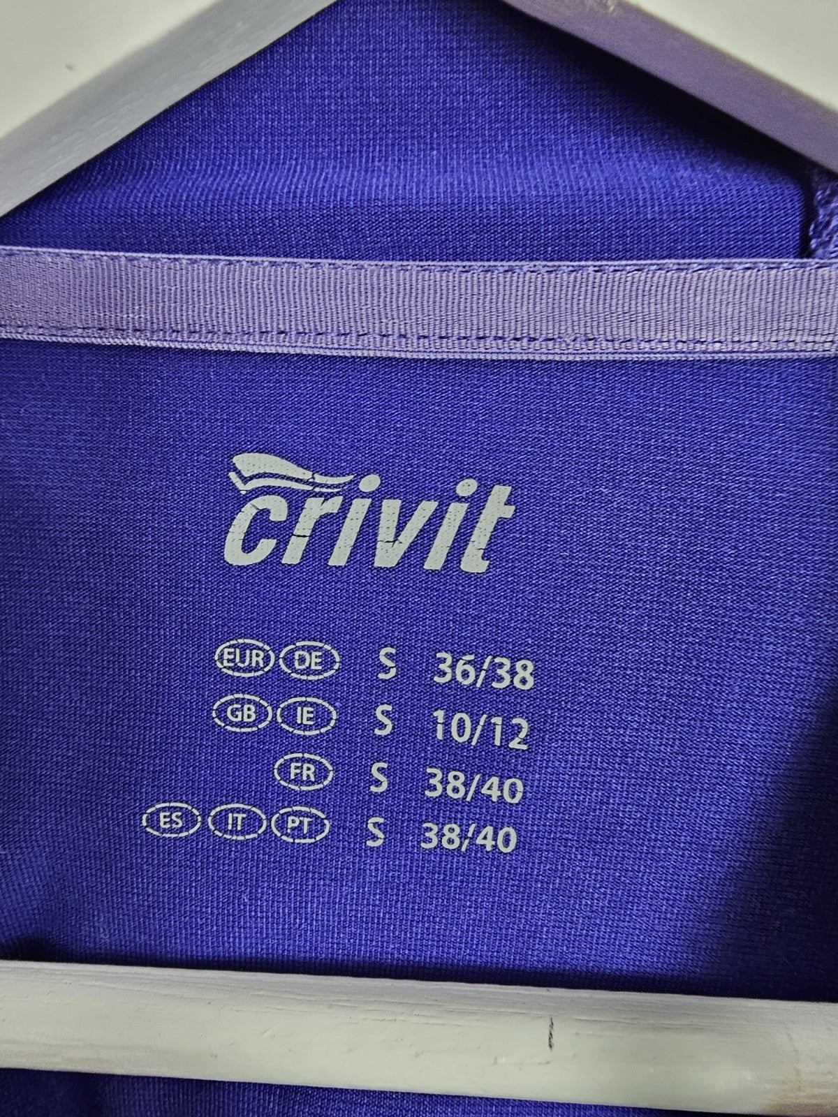 EK8439 Damen Sportshirt von Crivit, blau- grau, Gr.S4