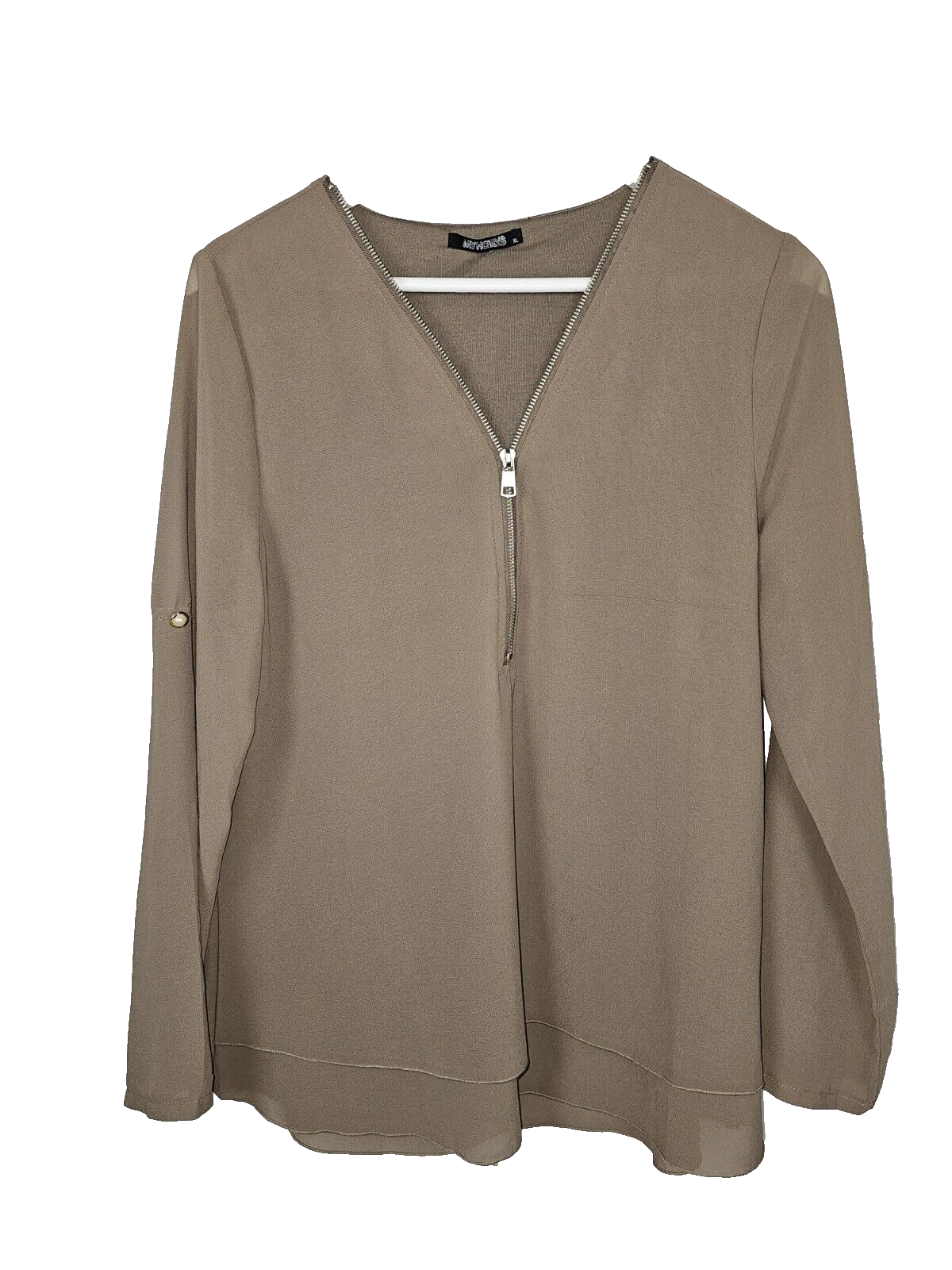 EK6948 Damen Bluse von My Hailys, braun, Gr.XL0