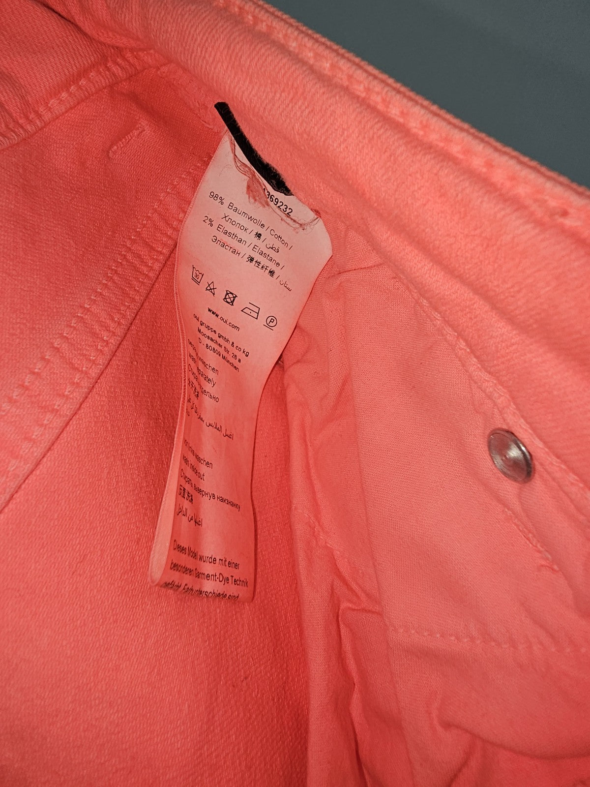 EK8568 Damen Jeans von Oui, Neon Orange, Gr. 343