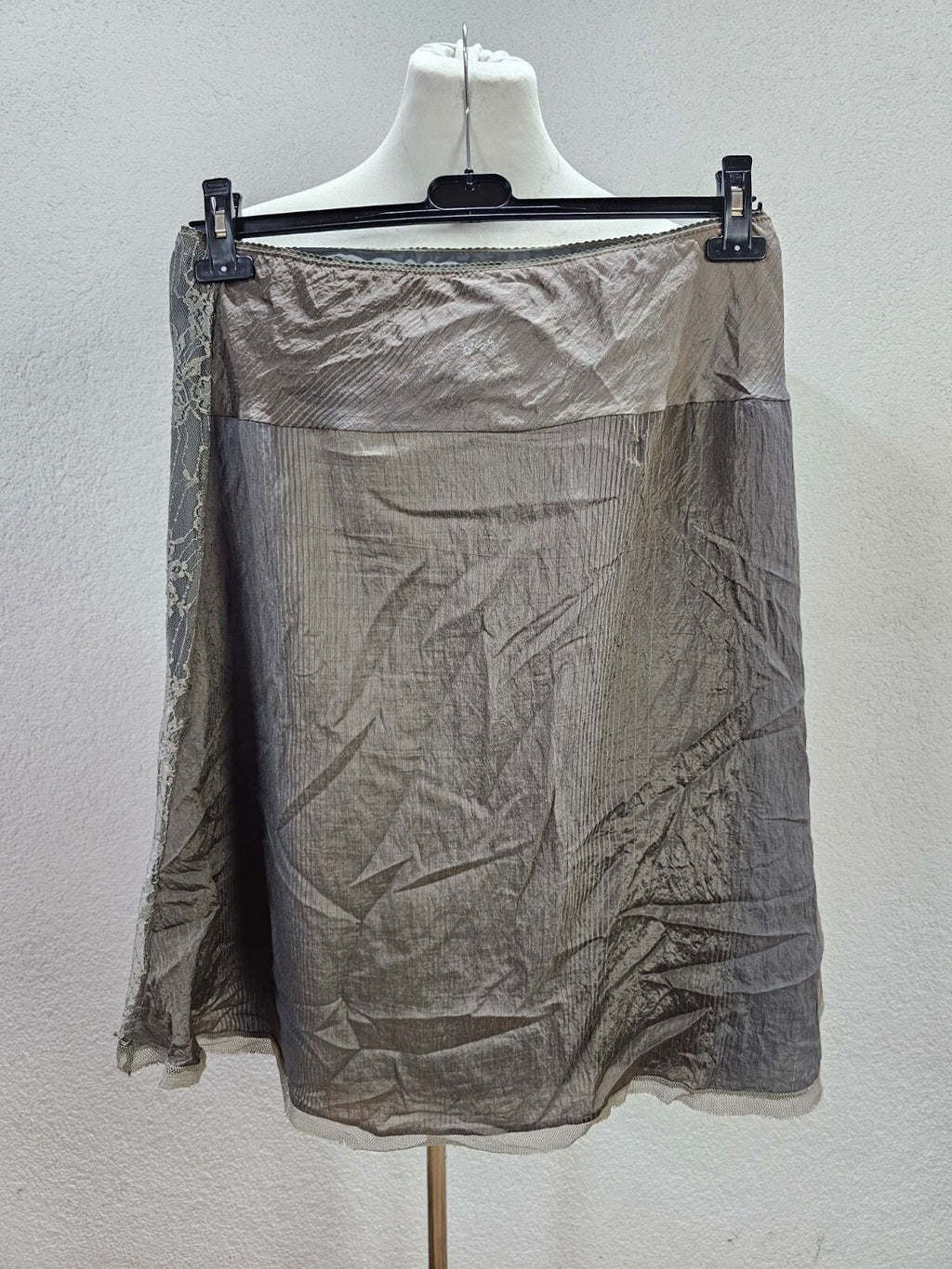 EK5812 Damen Rock, made in Italy, graubraun, Gr. 444