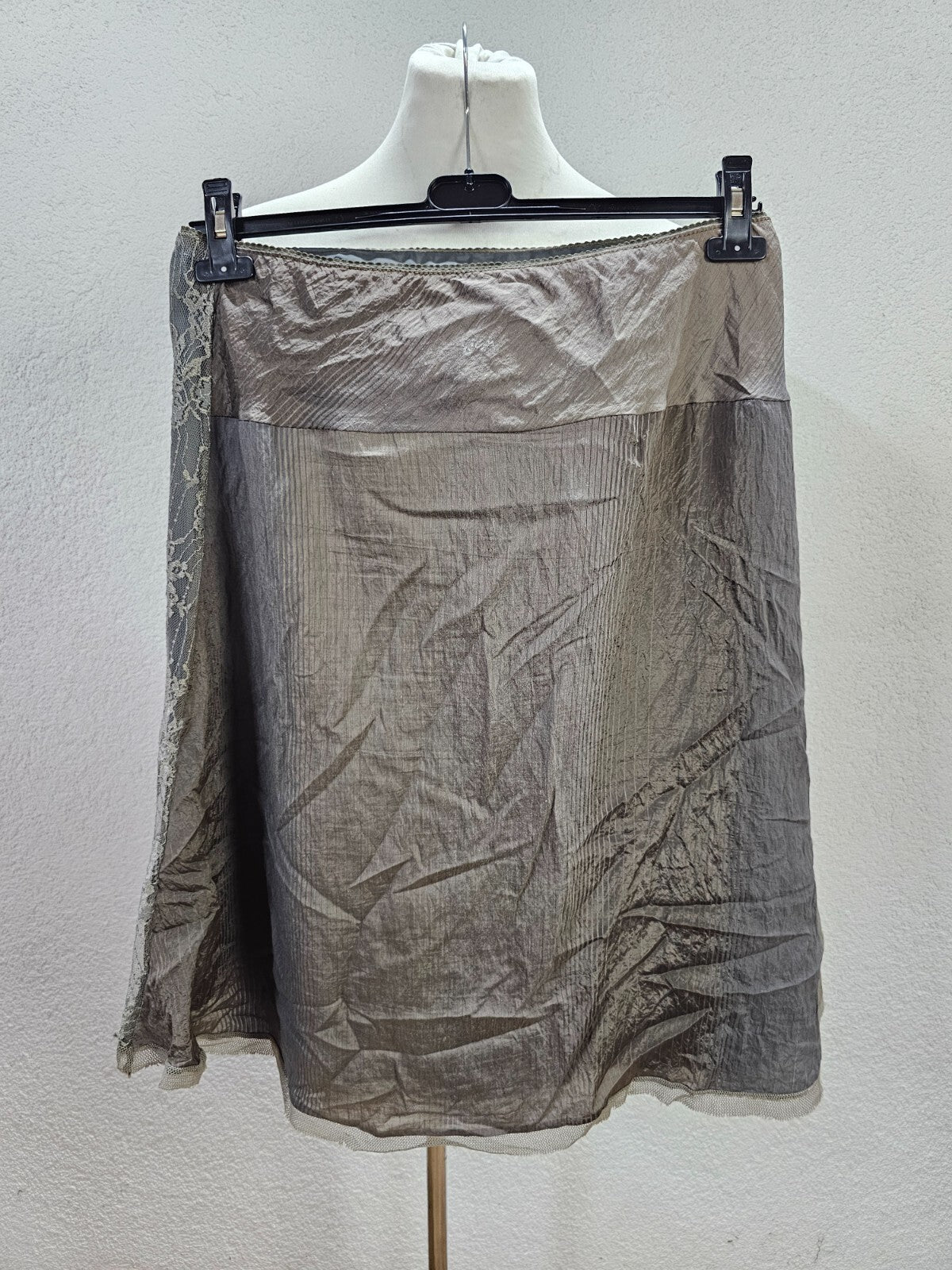 EK5812 Damen Rock, made in Italy, graubraun, Gr. 444