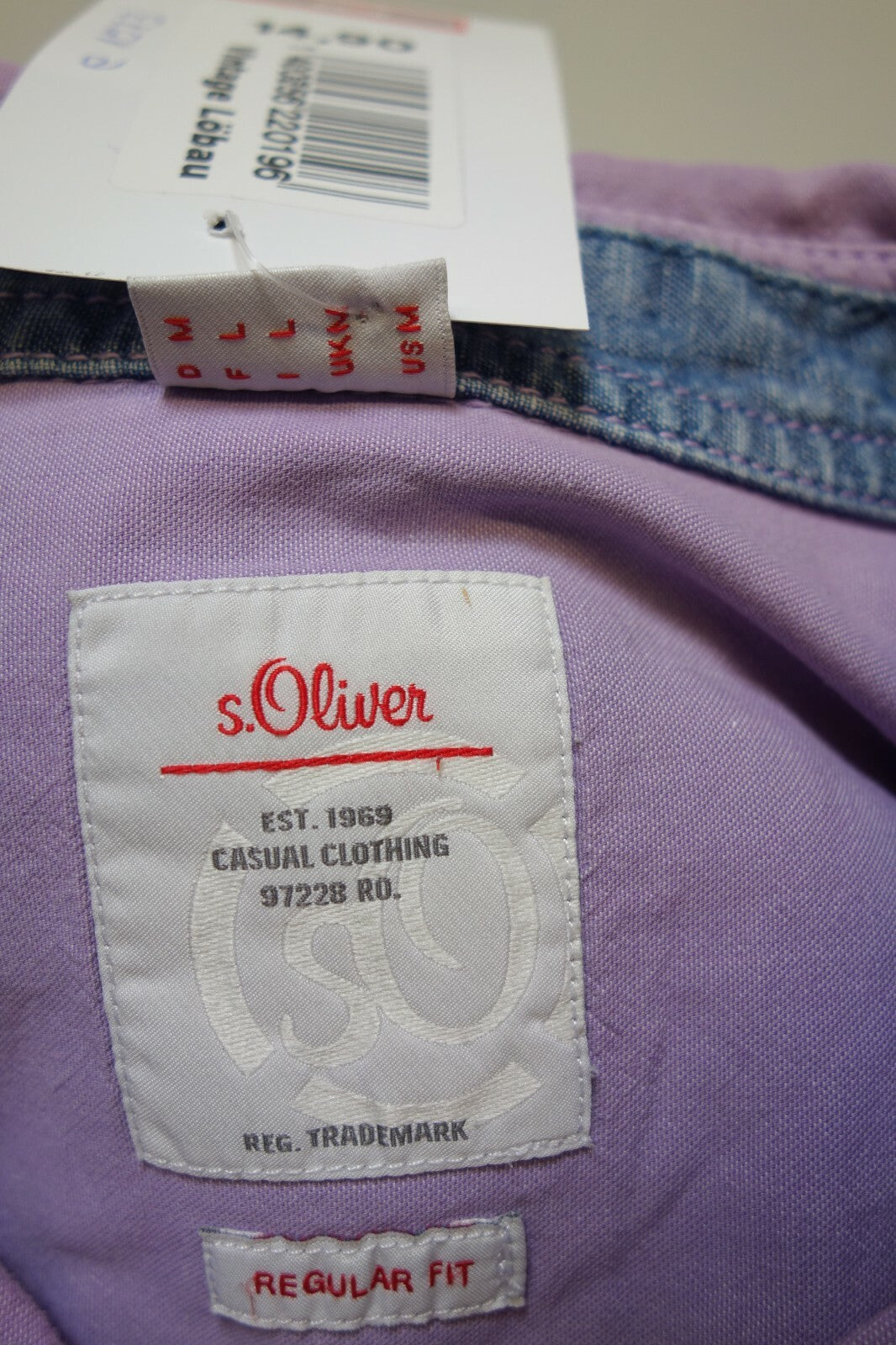 EK1573 Herren Hemd von s.Oliver, flieder, Gr. M4